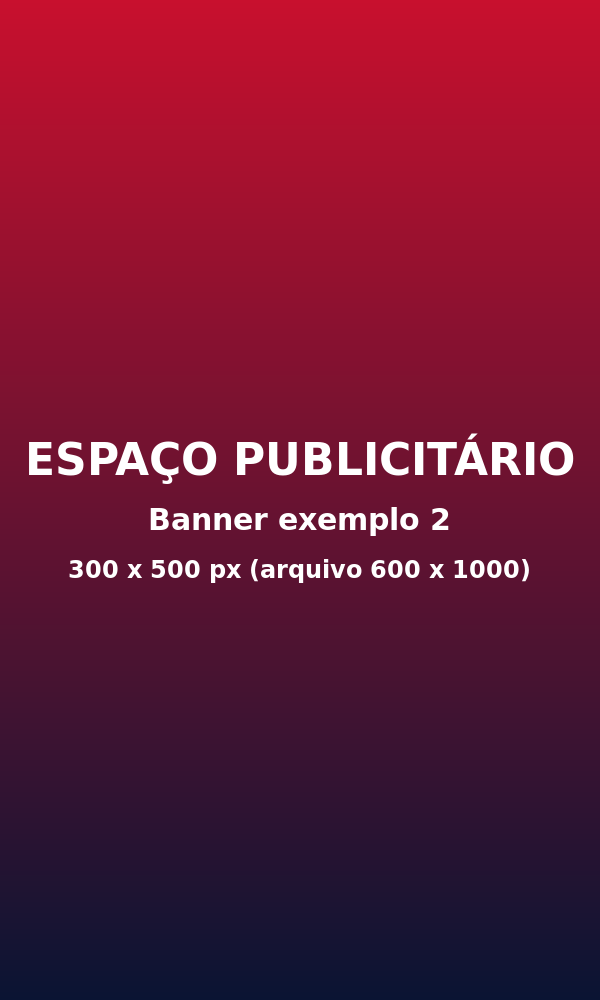 Espaço publicitário - banner exemplo 2